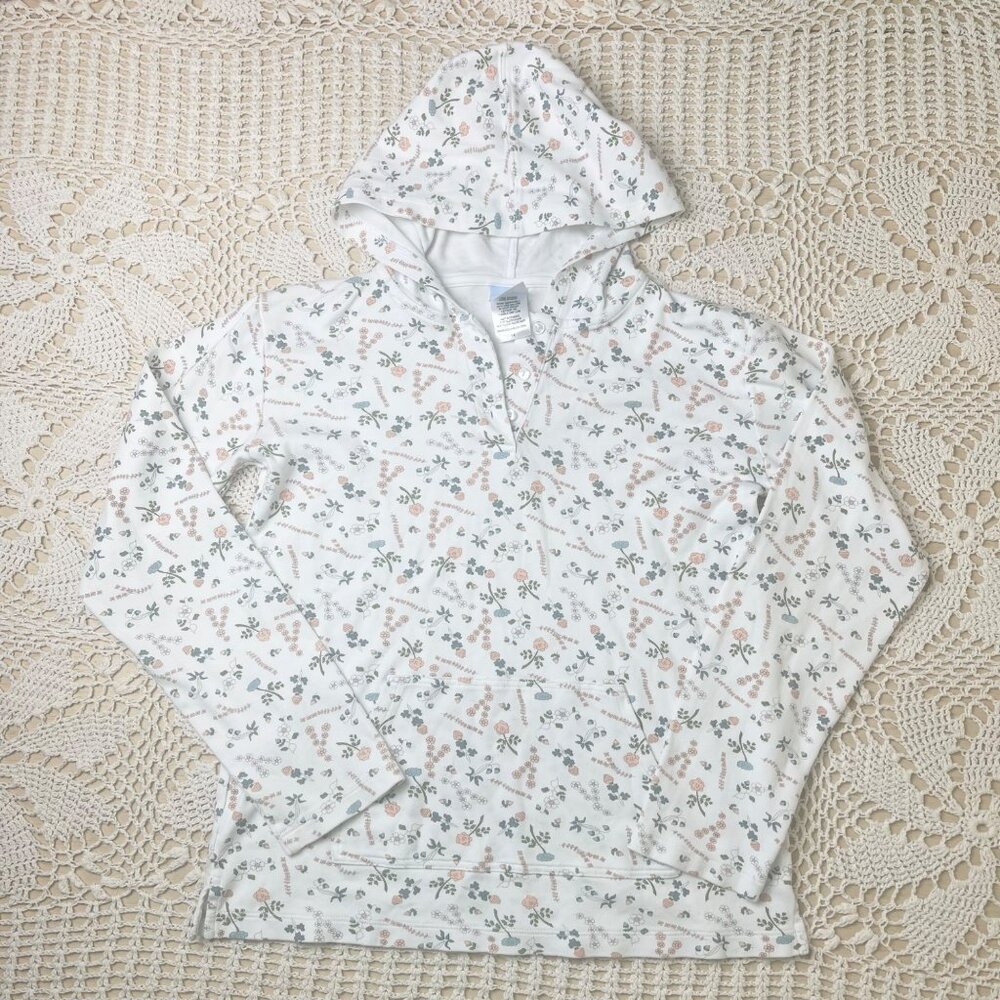 Bella Bliss Girls 14 Years Floral Soft Cotton Hooded Pullover Sweatshirt Hoodie